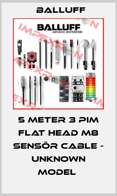 5 meter 3 pim flat head M8 sensör cable - unknown model  Balluff