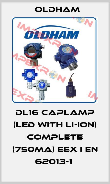 DL16 caplamp (LED with Li-ion) complete (750mA) EEx I En 62013-1  Oldham