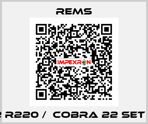172012 R220 /  COBRA 22 SET 16+22  Rems