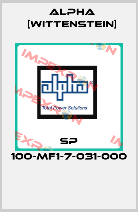 SP 100-MF1-7-031-000  Alpha [Wittenstein]