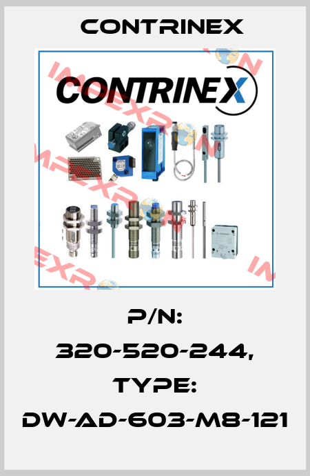 p/n: 320-520-244, Type: DW-AD-603-M8-121 Contrinex