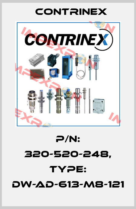 p/n: 320-520-248, Type: DW-AD-613-M8-121 Contrinex