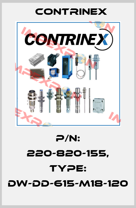 p/n: 220-820-155, Type: DW-DD-615-M18-120 Contrinex