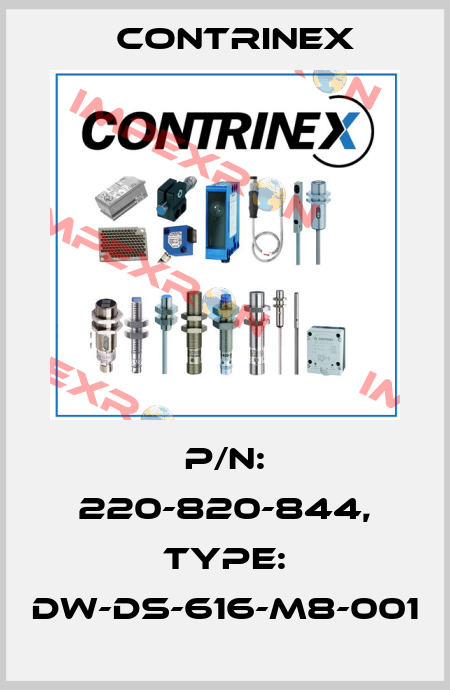 p/n: 220-820-844, Type: DW-DS-616-M8-001 Contrinex
