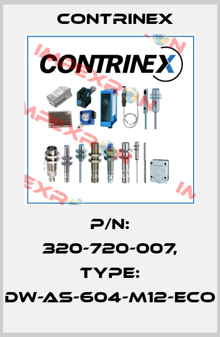 p/n: 320-720-007, Type: DW-AS-604-M12-ECO Contrinex