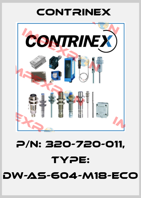 p/n: 320-720-011, Type: DW-AS-604-M18-ECO Contrinex