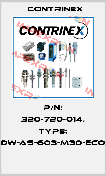 P/N: 320-720-014, Type: DW-AS-603-M30-ECO  Contrinex