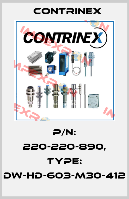 p/n: 220-220-890, Type: DW-HD-603-M30-412 Contrinex
