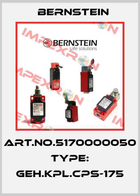 Art.No.5170000050 Type: GEH.KPL.CPS-175 Bernstein