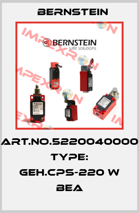 Art.No.5220040000 Type: GEH.CPS-220 W BEA Bernstein