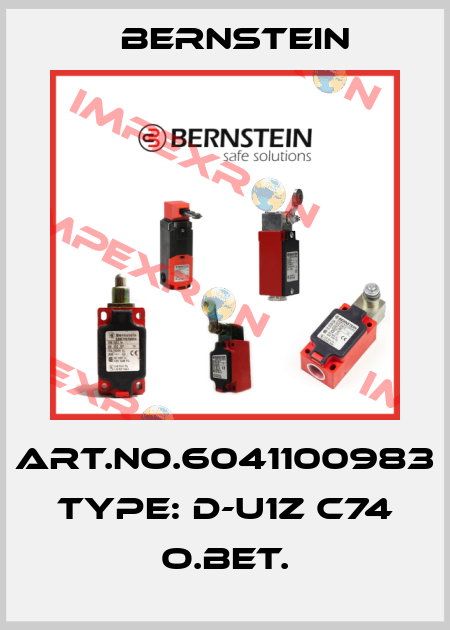 Art.No.6041100983 Type: D-U1Z C74 O.BET. Bernstein