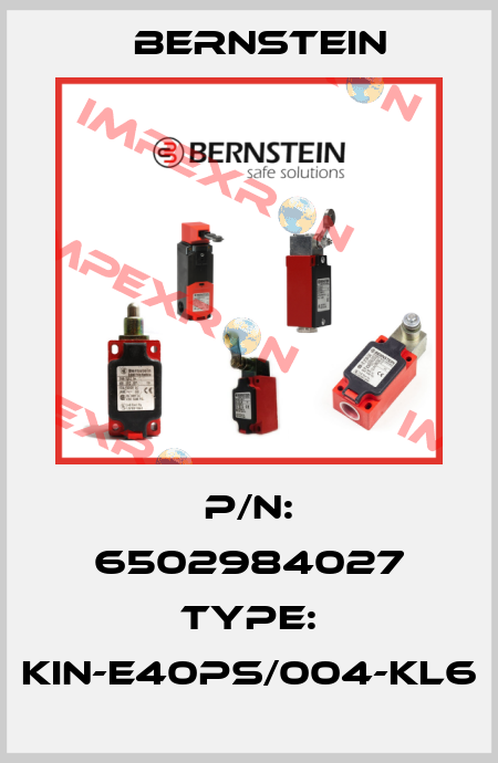 P/N: 6502984027 Type: KIN-E40PS/004-KL6 Bernstein