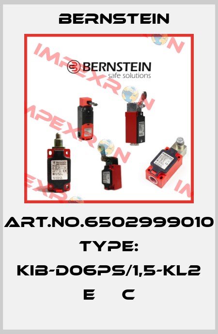 Art.No.6502999010 Type: KIB-D06PS/1,5-KL2      E     C Bernstein