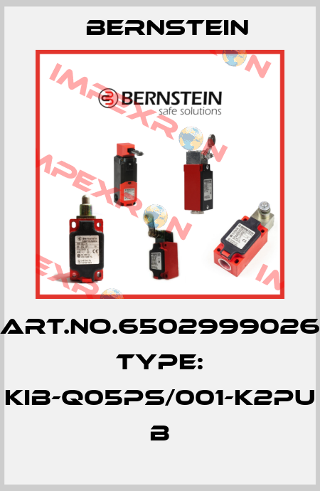 Art.No.6502999026 Type: KIB-Q05PS/001-K2PU           B Bernstein