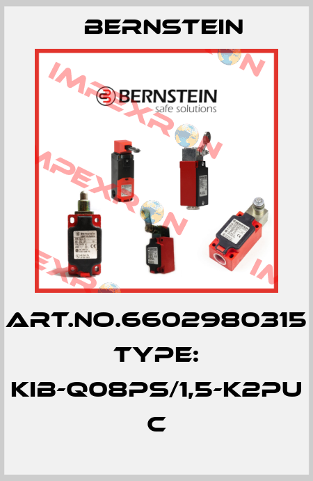 Art.No.6602980315 Type: KIB-Q08PS/1,5-K2PU           C Bernstein
