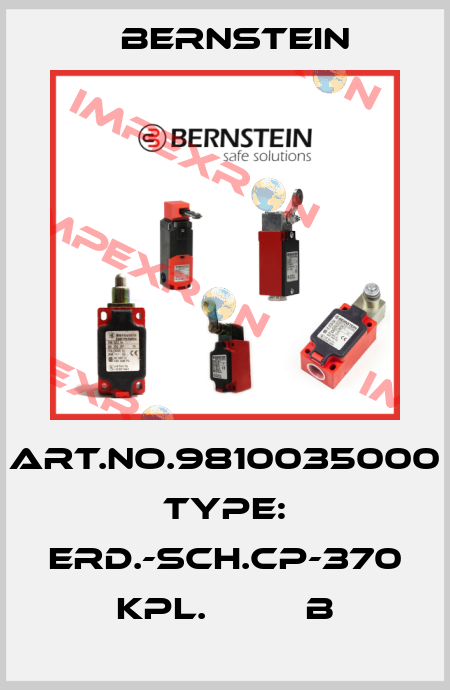 Art.No.9810035000 Type: ERD.-SCH.CP-370 KPL.         B Bernstein