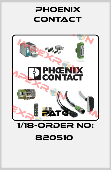PATG 1/18-ORDER NO: 820510  Phoenix Contact