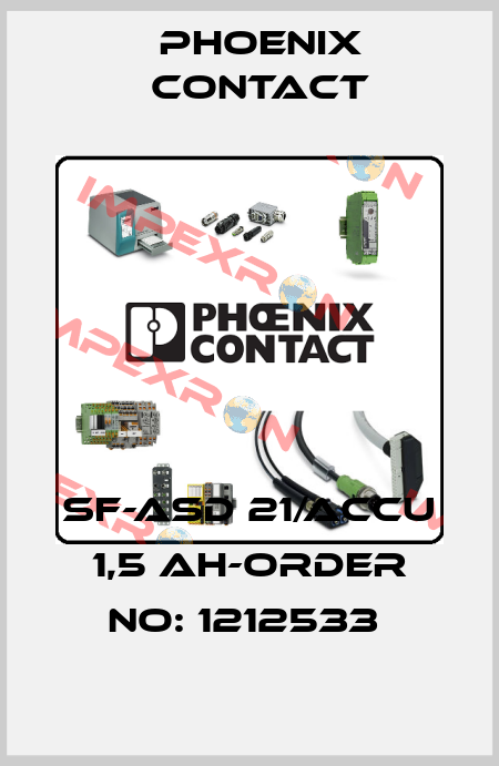 SF-ASD 21/ACCU 1,5 AH-ORDER NO: 1212533  Phoenix Contact