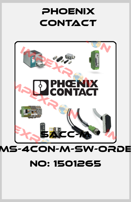 SACC-M 8MS-4CON-M-SW-ORDER NO: 1501265 Phoenix Contact
