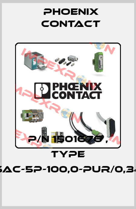P/N 1501676 , Type SAC-5P-100,0-PUR/0,34 Phoenix Contact