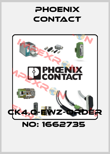 CK4,0-EWZ-ORDER NO: 1662735  Phoenix Contact