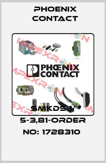 SMKDS 1/ 5-3,81-ORDER NO: 1728310  Phoenix Contact