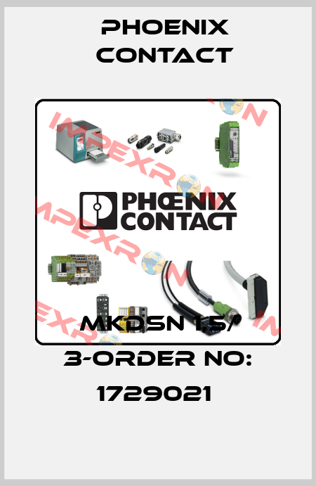 MKDSN 1,5/ 3-ORDER NO: 1729021  Phoenix Contact