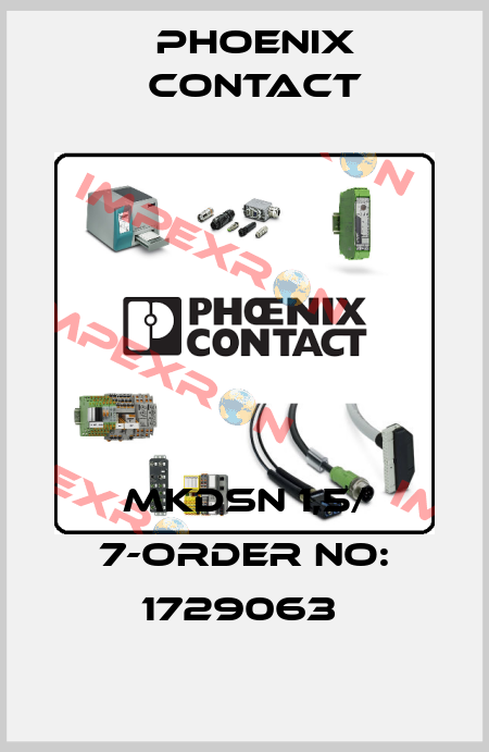 MKDSN 1,5/ 7-ORDER NO: 1729063  Phoenix Contact