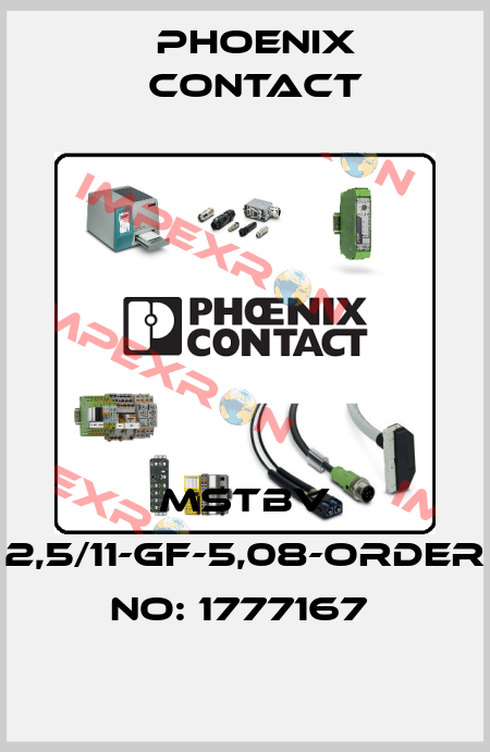 MSTBV 2,5/11-GF-5,08-ORDER NO: 1777167  Phoenix Contact