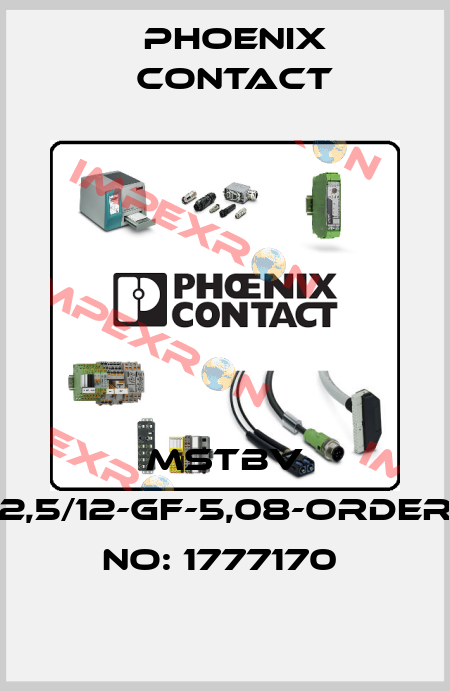 MSTBV 2,5/12-GF-5,08-ORDER NO: 1777170  Phoenix Contact