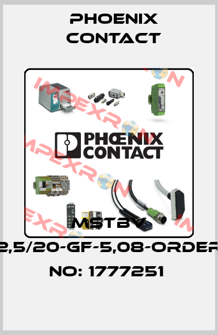 MSTBV 2,5/20-GF-5,08-ORDER NO: 1777251  Phoenix Contact