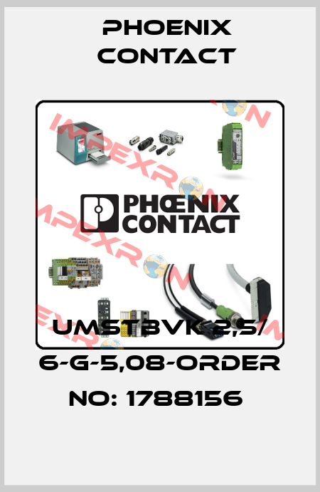 UMSTBVK 2,5/ 6-G-5,08-ORDER NO: 1788156  Phoenix Contact