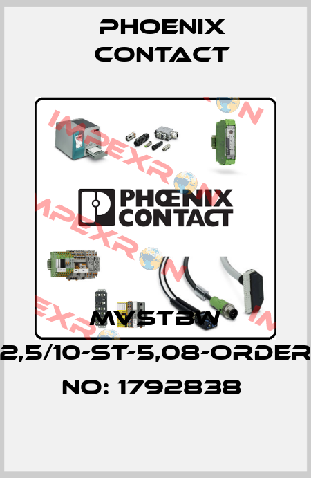MVSTBW 2,5/10-ST-5,08-ORDER NO: 1792838  Phoenix Contact