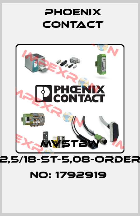 MVSTBW 2,5/18-ST-5,08-ORDER NO: 1792919  Phoenix Contact