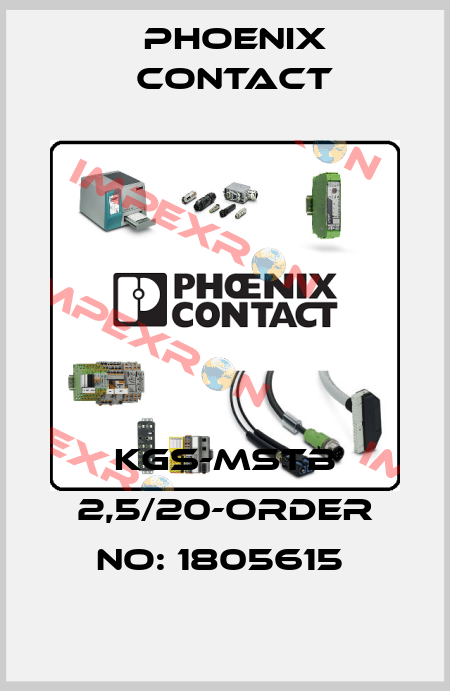 KGS-MSTB 2,5/20-ORDER NO: 1805615  Phoenix Contact
