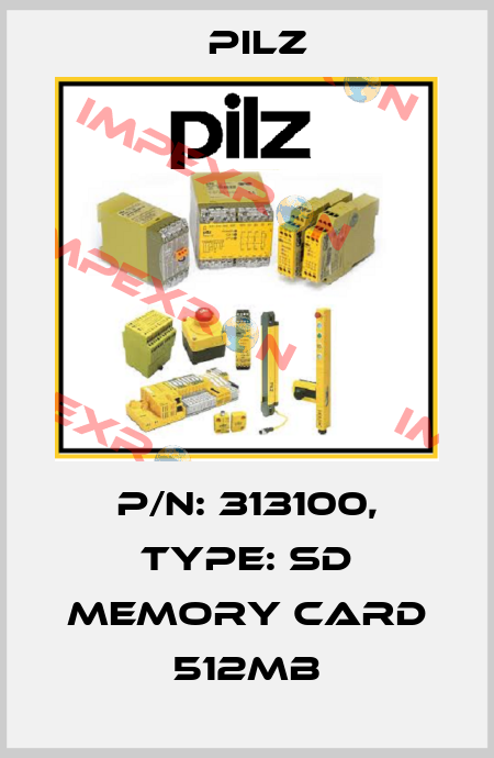 p/n: 313100, Type: SD Memory Card 512MB Pilz