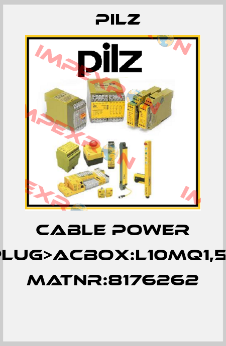 Cable Power PROplug>ACbox:L10MQ1,5BRSK MatNr:8176262  Pilz