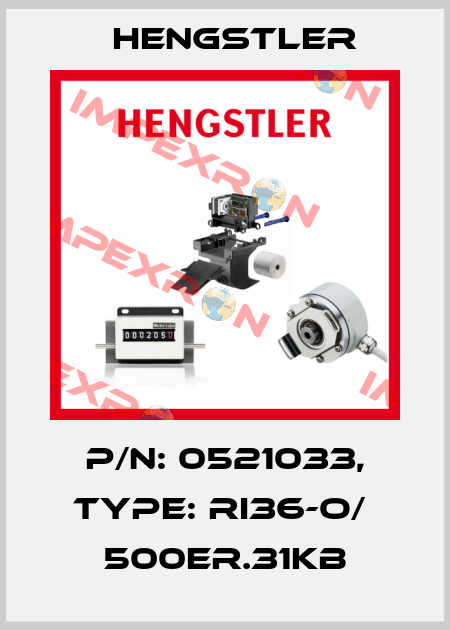 p/n: 0521033, Type: RI36-O/  500ER.31KB Hengstler