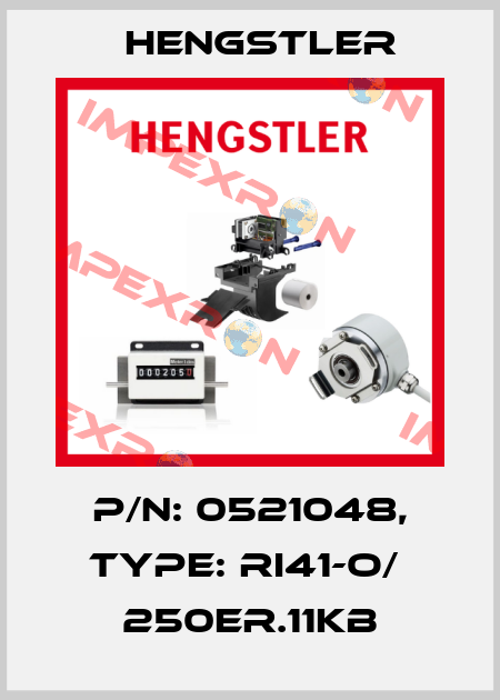 p/n: 0521048, Type: RI41-O/  250ER.11KB Hengstler