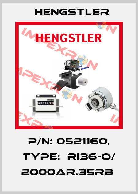 P/N: 0521160, Type:  RI36-O/ 2000AR.35RB  Hengstler