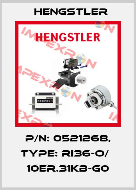 p/n: 0521268, Type: RI36-O/   10ER.31KB-G0 Hengstler