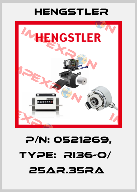 P/N: 0521269, Type:  RI36-O/   25AR.35RA  Hengstler