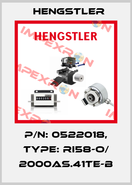 p/n: 0522018, Type: RI58-O/ 2000AS.41TE-B Hengstler
