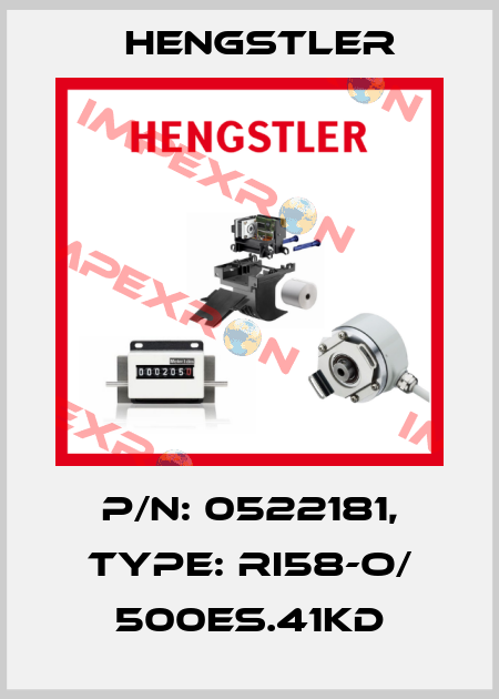 p/n: 0522181, Type: RI58-O/ 500ES.41KD Hengstler