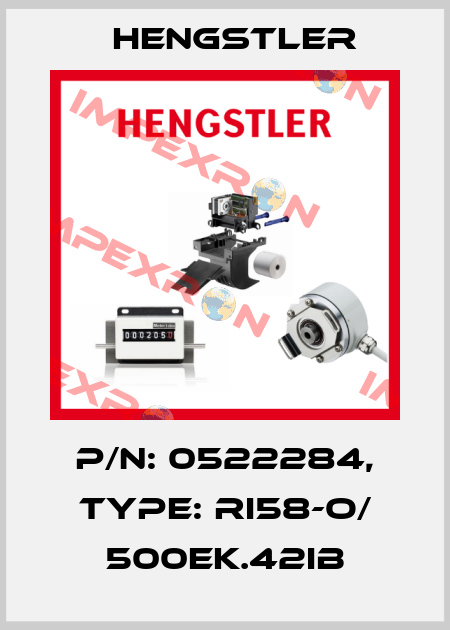 p/n: 0522284, Type: RI58-O/ 500EK.42IB Hengstler