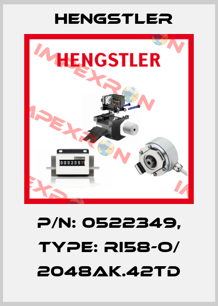 p/n: 0522349, Type: RI58-O/ 2048AK.42TD Hengstler