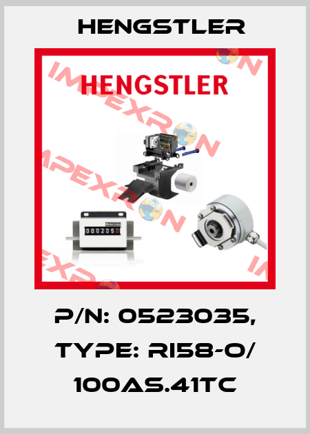 p/n: 0523035, Type: RI58-O/ 100AS.41TC Hengstler