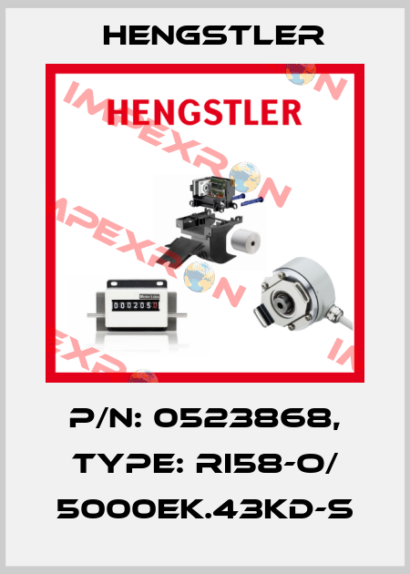 p/n: 0523868, Type: RI58-O/ 5000EK.43KD-S Hengstler