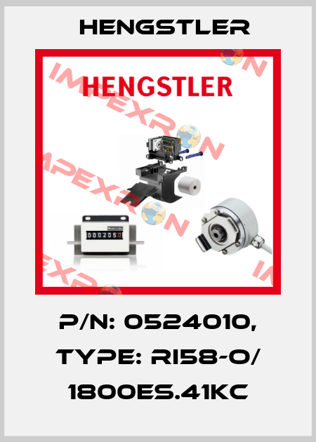 p/n: 0524010, Type: RI58-O/ 1800ES.41KC Hengstler