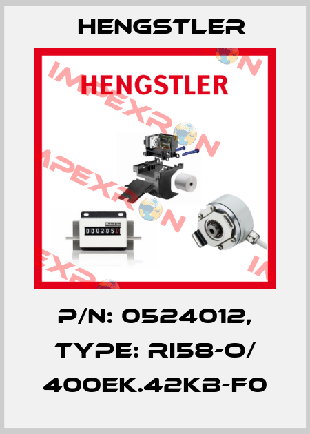 p/n: 0524012, Type: RI58-O/ 400EK.42KB-F0 Hengstler